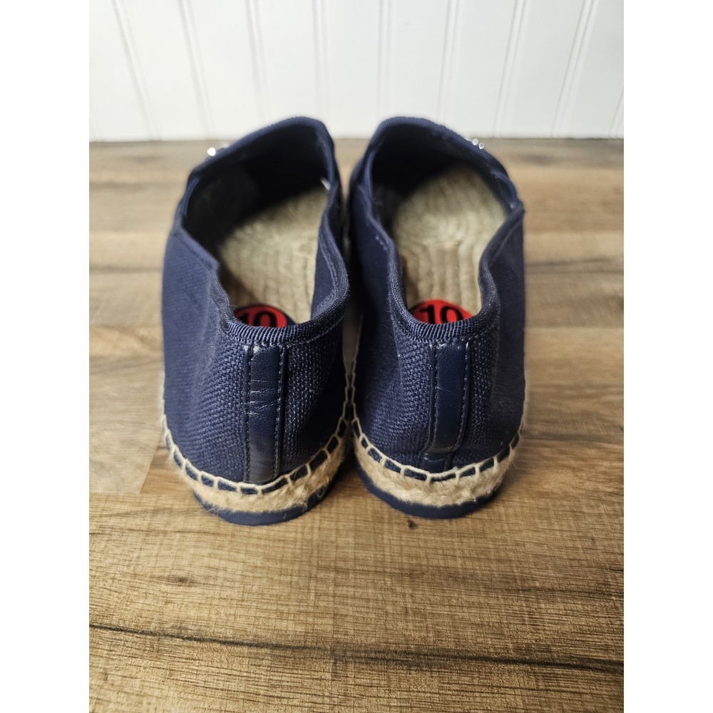 Michael Kors Espadrille Hastings Canvas Slip On Shoes Women's Size 10 Navy - Picture 4 of 8